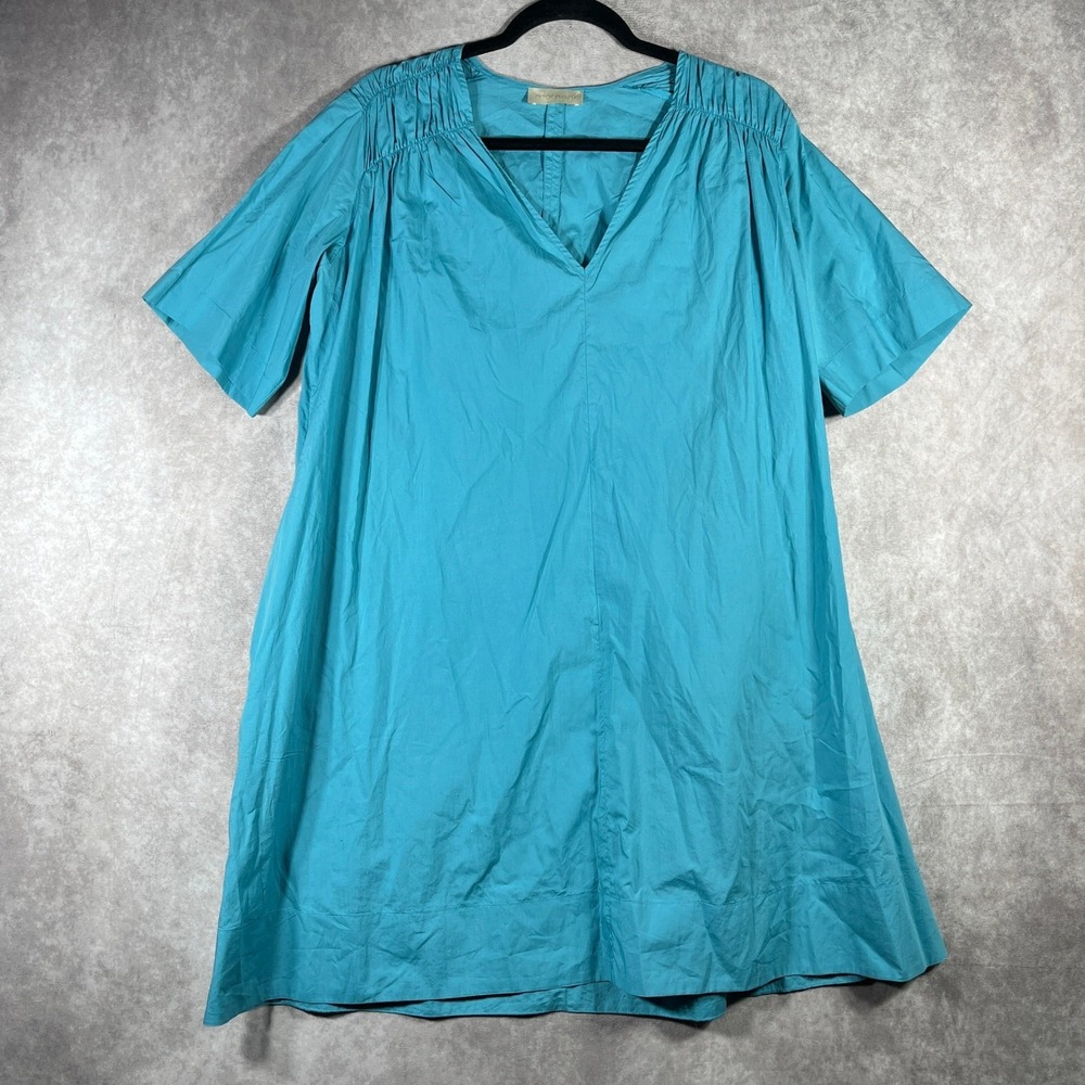 Momoni Italy Dress Womens Size 40‎ Blue Cotton Vacation Resort Beach Travel